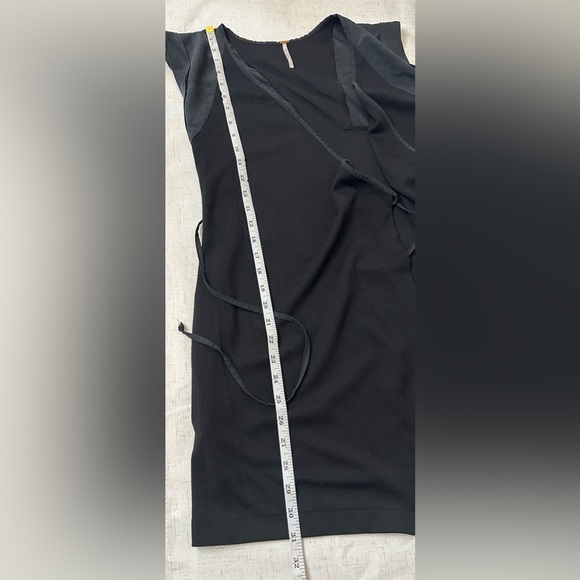 Free People “Lindsey” Wrap Mixed Media Mini Dress – Size S Petite - Picture 5 of 12